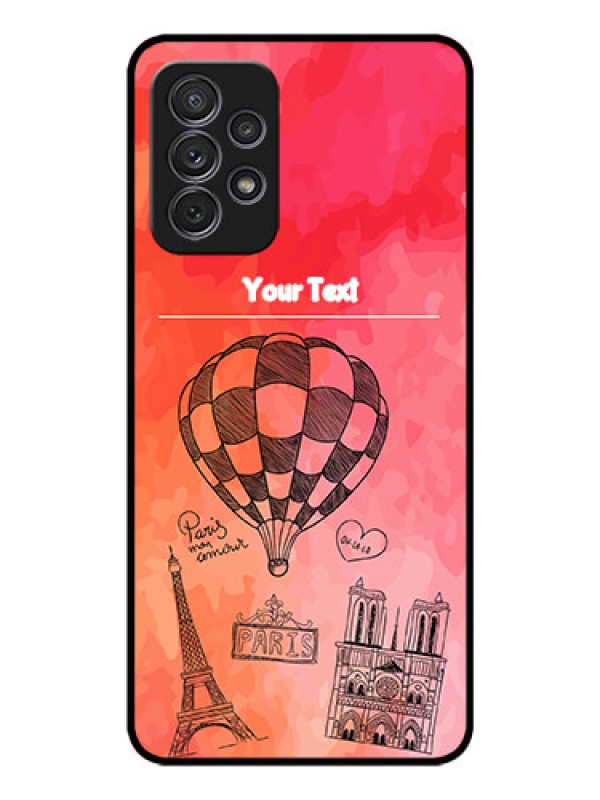Custom Galaxy A72 Custom Glass Phone Case - Paris Theme Design