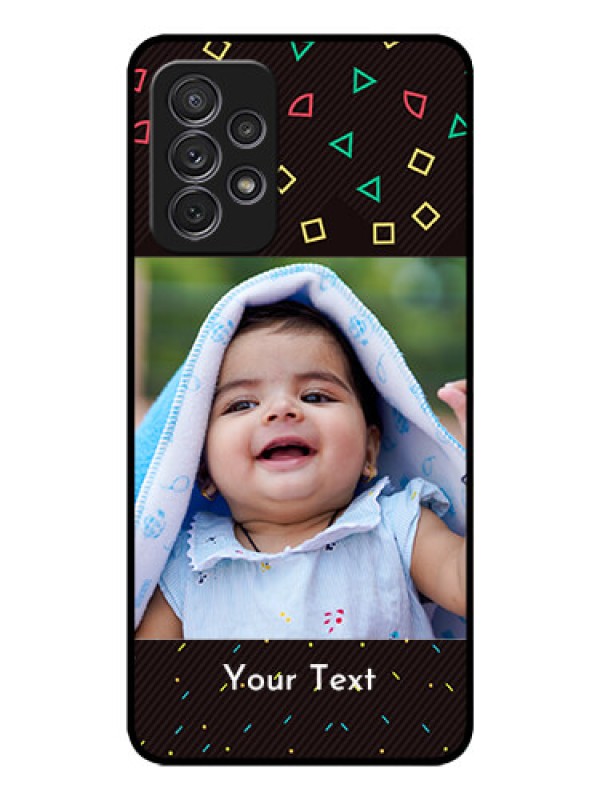Custom Galaxy A72 Custom Glass Phone Case - with confetti birthday design
