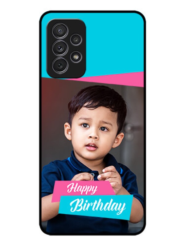 Custom Galaxy A72 Personalized Glass Phone Case - Image Holder with 2 Color Design