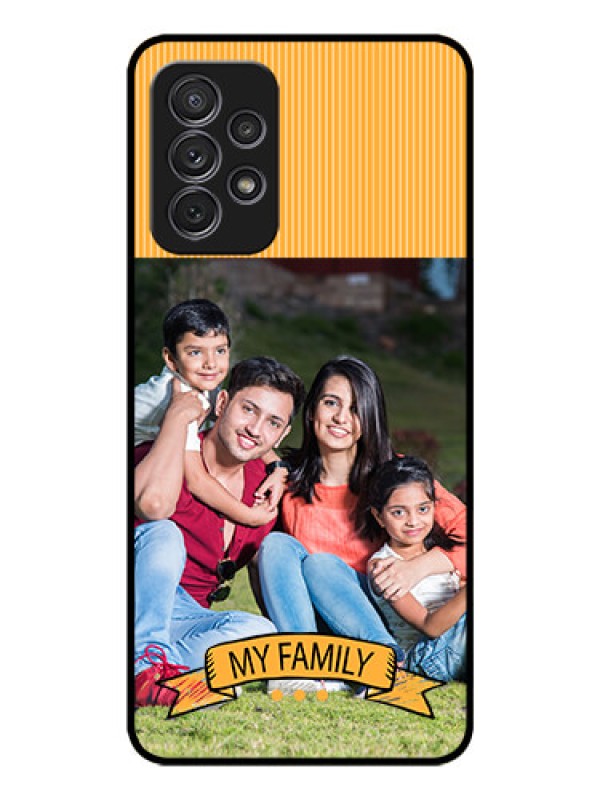 Custom Galaxy A72 Custom Glass Phone Case - My Family Design
