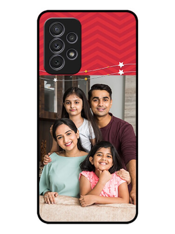 Custom Galaxy A72 Personalized Glass Phone Case - Happy Family Design