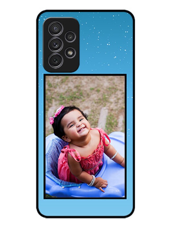 Custom Galaxy A72 Custom Glass Mobile Case - Wave Pattern Colorful Design