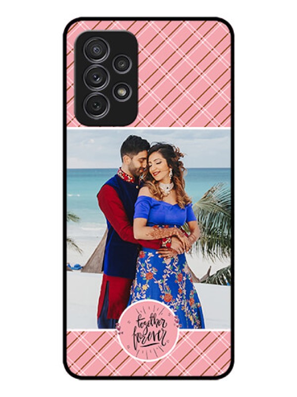 Custom Galaxy A72 Personalized Glass Phone Case - Together Forever Design