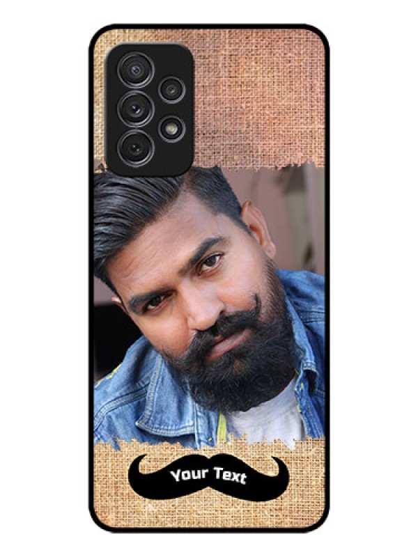 Custom Galaxy A72 Personalized Glass Phone Case - with Texture Design