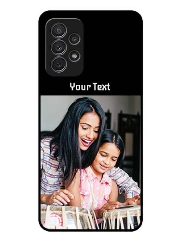 Custom Galaxy A72 Photo with Name on Glass Phone Case