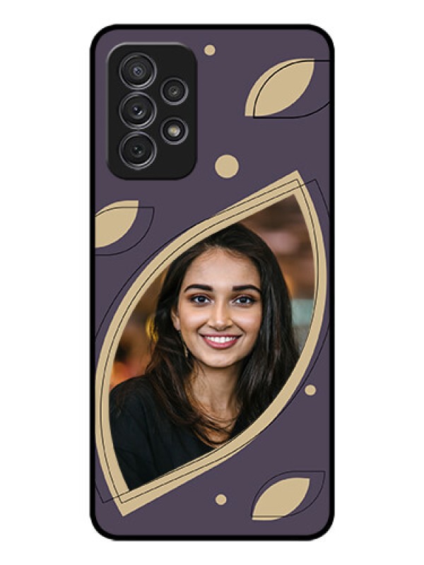 Custom Galaxy A72 Custom Glass Mobile Case - Falling Leaf Design
