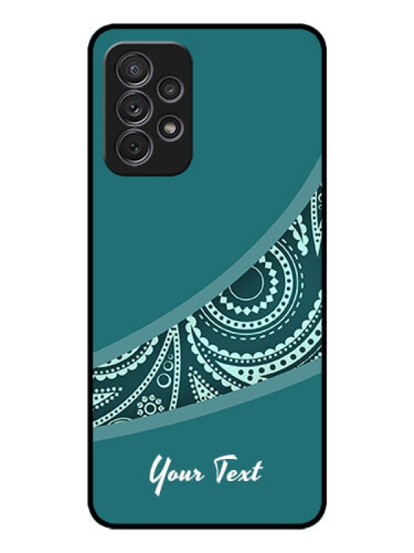 Custom Galaxy A72 Photo Printing on Glass Case - semi visible floral Design