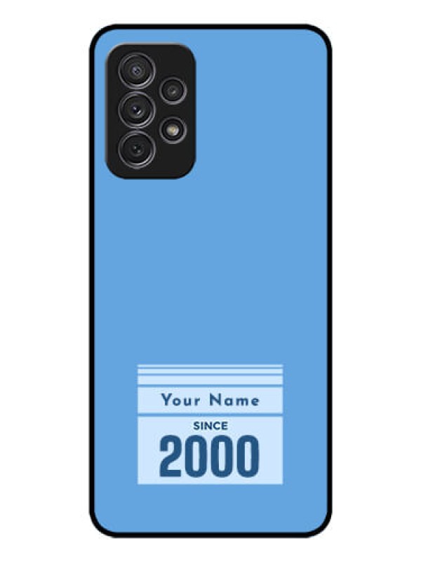 Custom Galaxy A72 Custom Glass Mobile Case - Custom Year of birth Design