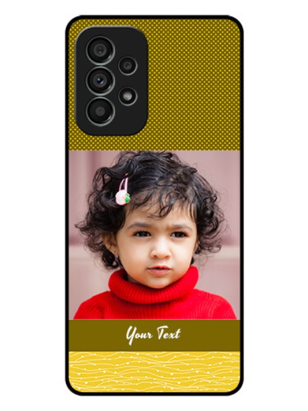 Custom Galaxy A73 5G Custom Glass Phone Case - Simple Green Color Design