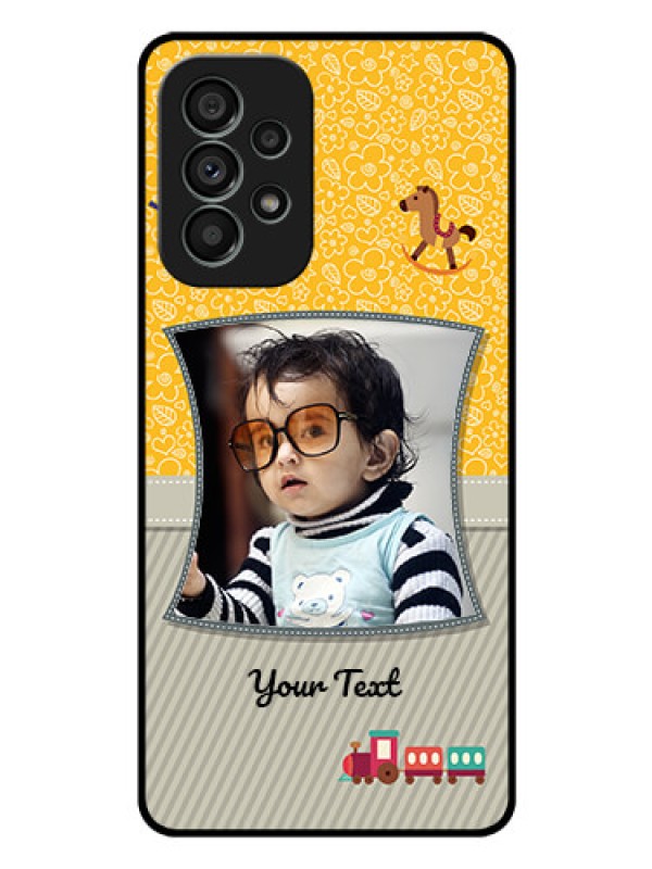 Custom Galaxy A73 5G Personalized Glass Phone Case - Baby Picture Upload Design