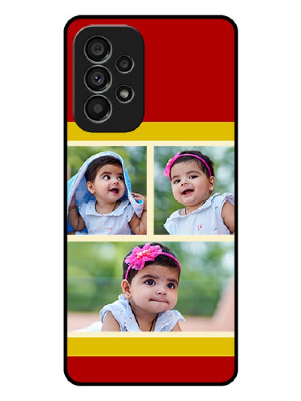 Custom Galaxy A73 5G Custom Glass Mobile Case - Multiple Pic Upload Design