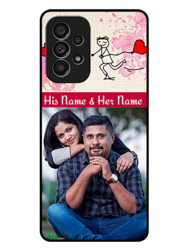 Custom Galaxy A73 5G Photo Printing on Glass Case - You and Me Case Design