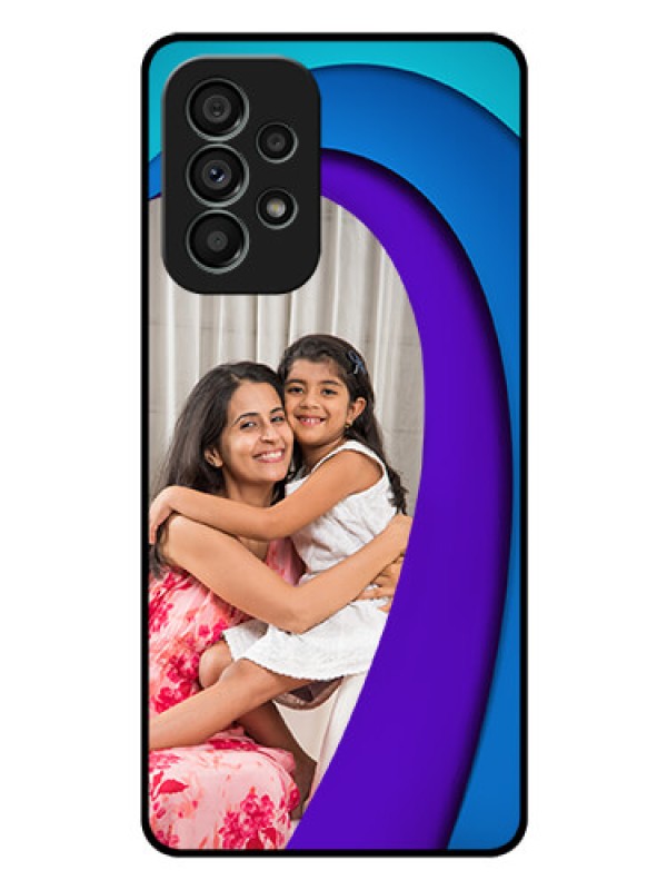 Custom Galaxy A73 5G Photo Printing on Glass Case - Simple Pattern Design