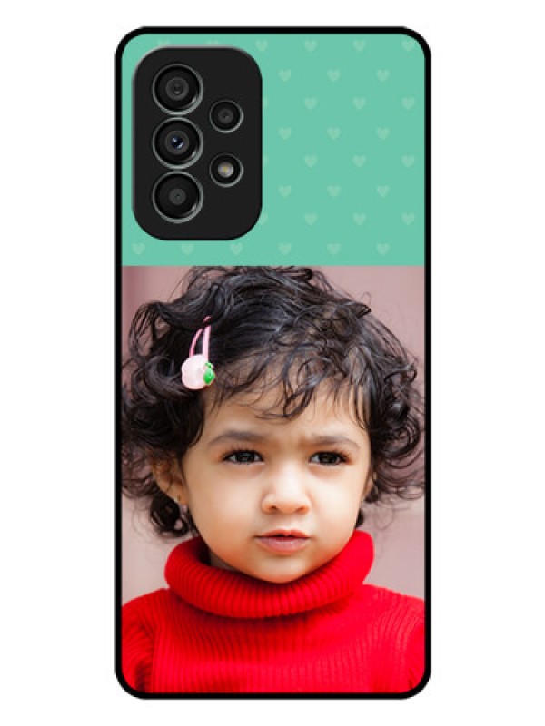 Custom Galaxy A73 5G Custom Glass Phone Case - Lovers Picture Design