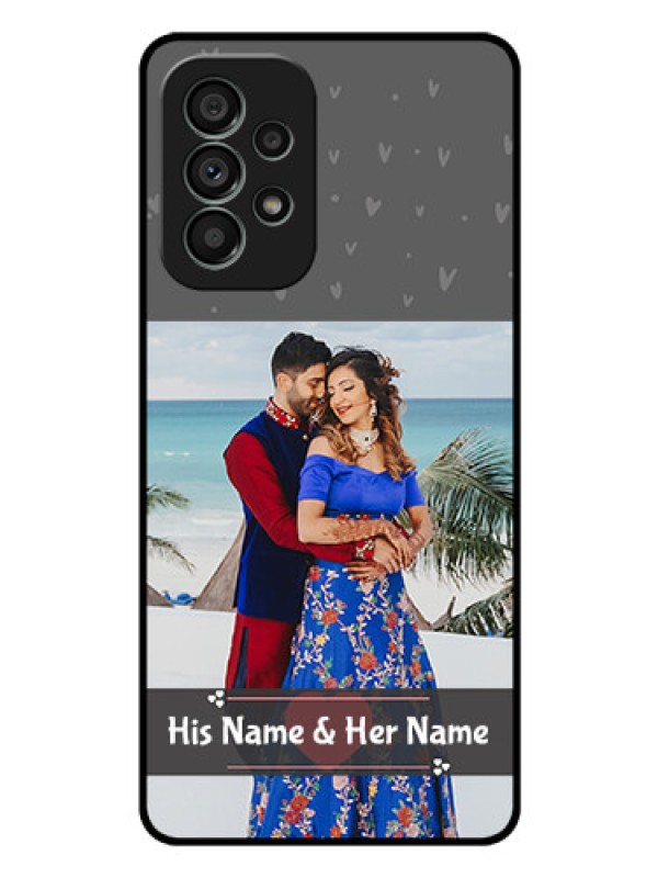 Custom Galaxy A73 5G Custom Glass Mobile Case - Buy Love Design with Photo Online