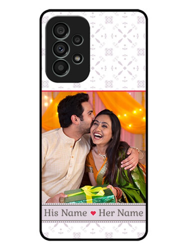 Custom Galaxy A73 5G Custom Glass Mobile Case - with Photo and Ethnic Design