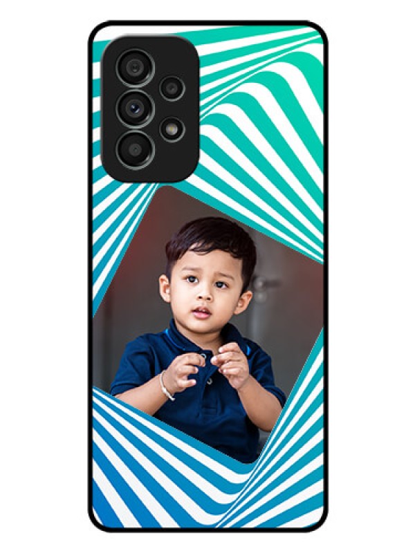 Custom Galaxy A73 5G Personalized Glass Phone Case - Abstract Spiral Design