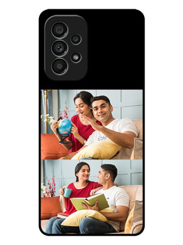 Custom Galaxy A73 5G 2 Images on Glass Phone Cover