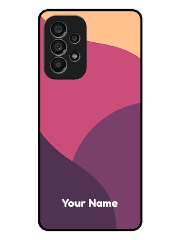 Custom Galaxy A73 5G Custom Glass Phone Case - Mixed Multi-colour abstract art Design