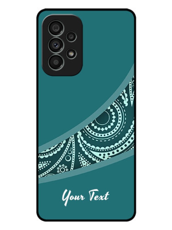 Custom Galaxy A73 5G Photo Printing on Glass Case - semi visible floral Design