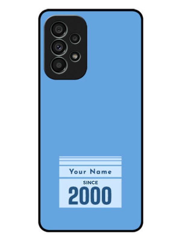 Custom Galaxy A73 5G Custom Glass Mobile Case - Custom Year of birth Design