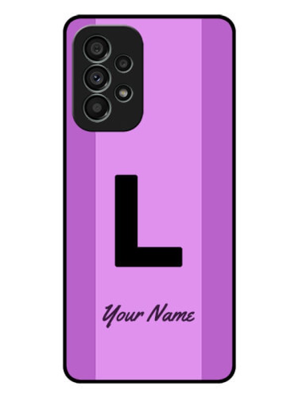 Custom Galaxy A73 5G Custom Glass Phone Case - Tricolor custom text Design