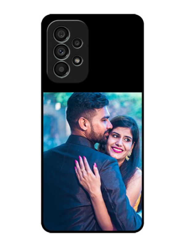 Custom Galaxy A73 5G Custom Glass Phone Case - Upload Full Picture With Custom Color Design