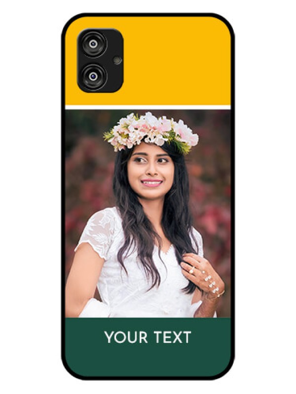 Custom Samsung Galaxy F04 Photo Printing on Glass Case - Love You Design