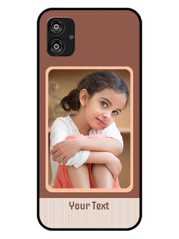 Custom Samsung Galaxy F04 Custom Glass Phone Case - Simple Pic Upload Design