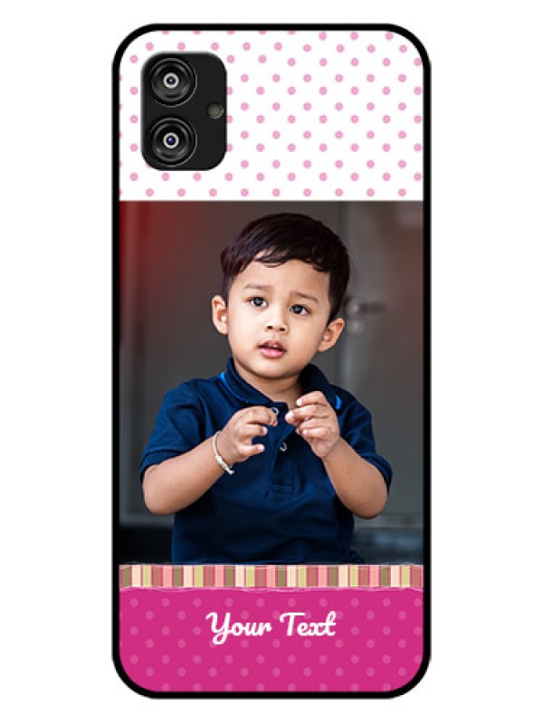Custom Samsung Galaxy F04 Photo Printing on Glass Case - Cute Girls Cover Design