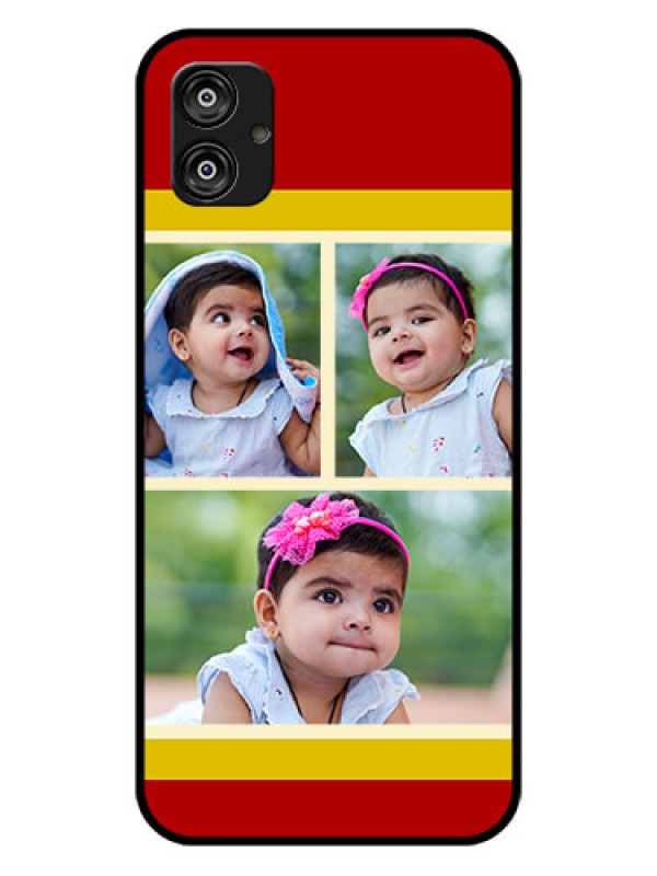 Custom Samsung Galaxy F04 Custom Glass Mobile Case - Multiple Pic Upload Design