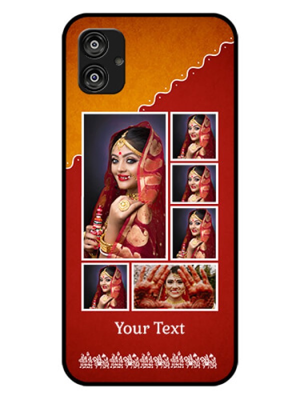 Custom Samsung Galaxy F04 Personalized Glass Phone Case - Wedding Pic Upload Design