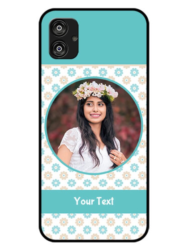 Custom Samsung Galaxy F04 Custom Glass Mobile Case - Beautiful Flowers Design