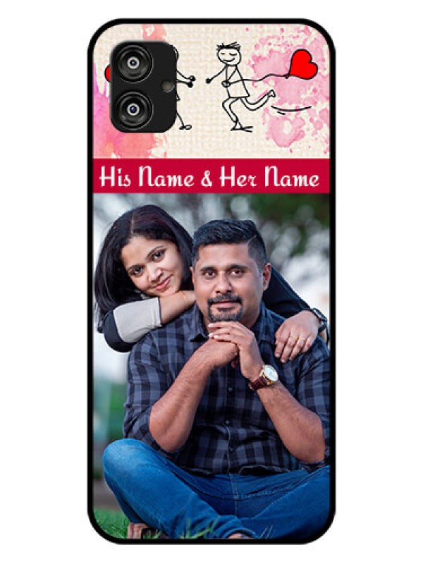 Custom Samsung Galaxy F04 Photo Printing on Glass Case - You and Me Case Design