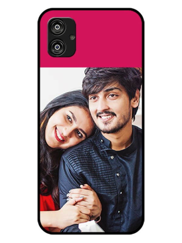 Custom Samsung Galaxy F04 Custom Glass Mobile Case - Anniversary Cover Design