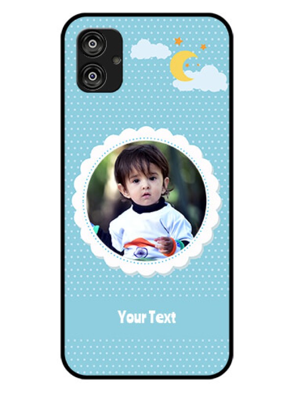 Custom Samsung Galaxy F04 Personalised Glass Phone Case - Violet Pattern Design