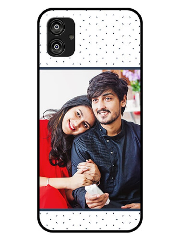 Custom Samsung Galaxy F04 Personalized Glass Phone Case - Premium Dot Design