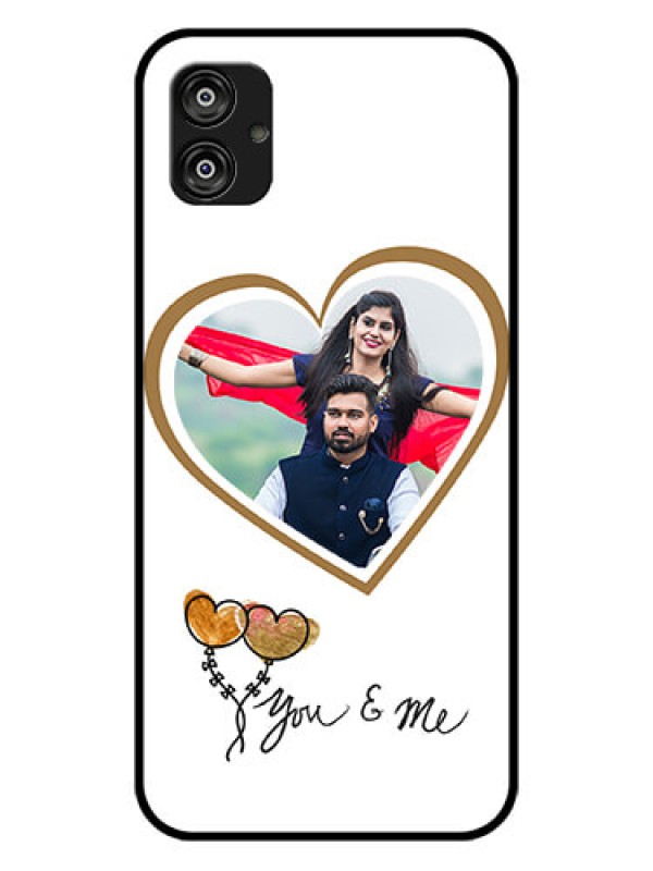 Custom Samsung Galaxy F04 Custom Glass Mobile Case - You & Me Design