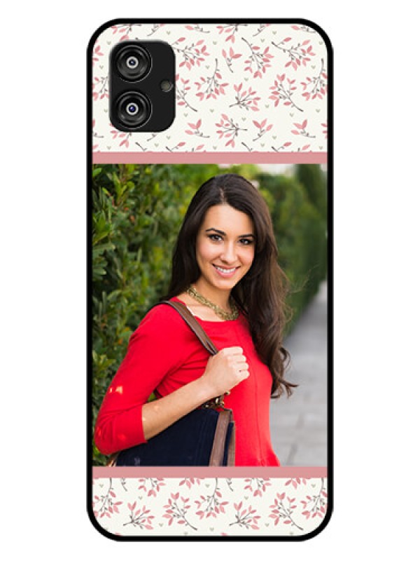 Custom Samsung Galaxy F04 Custom Glass Phone Case - Premium Floral Design