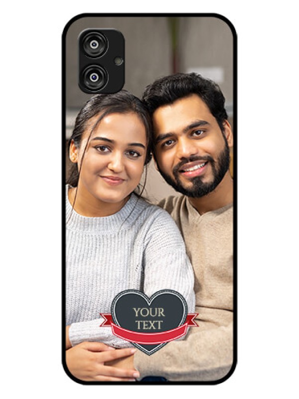 Custom Samsung Galaxy F04 Custom Glass Phone Case - Just Married Couple Design
