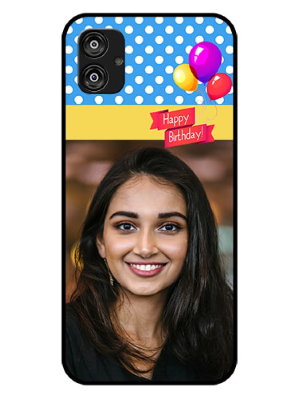 Custom Samsung Galaxy F04 Custom Glass Mobile Case - Happy Birthday Design