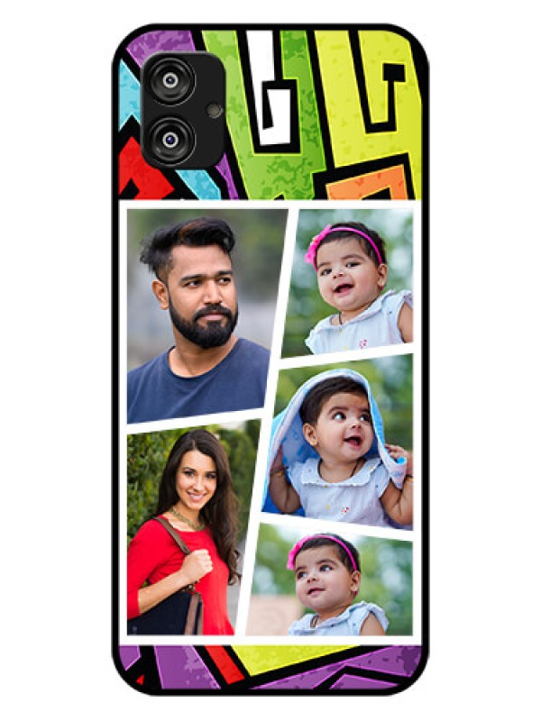 Custom Samsung Galaxy F04 Custom Glass Phone Case - Graffiti pattern Design