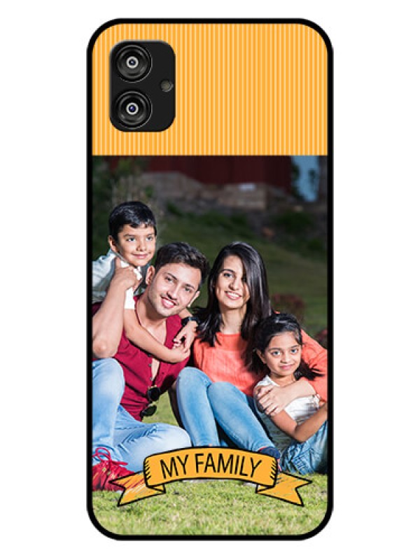 Custom Samsung Galaxy F04 Custom Glass Phone Case - My Family Design