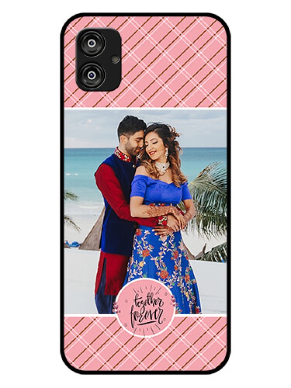 Custom Samsung Galaxy F04 Personalized Glass Phone Case - Together Forever Design