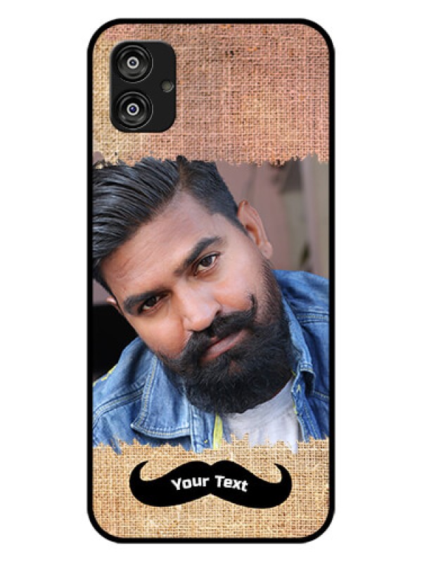 Custom Samsung Galaxy F04 Personalized Glass Phone Case - with Texture Design