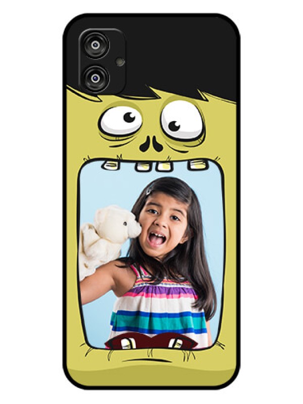 Custom Samsung Galaxy F04 Personalized Glass Phone Case - Cartoon monster back case Design