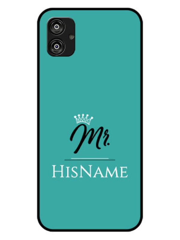 Custom Samsung Galaxy F04 Custom Glass Phone Case Mr with Name