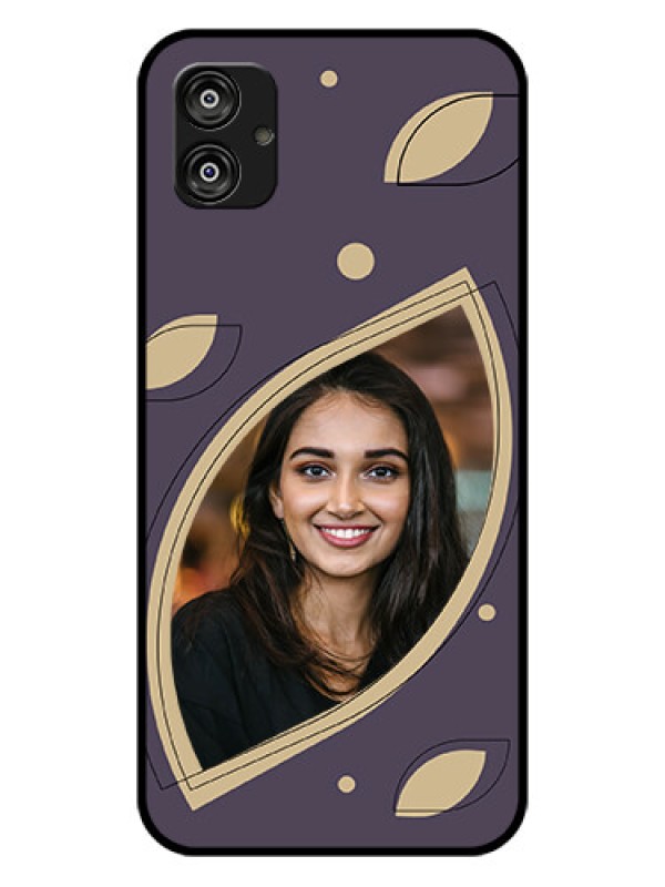 Custom Galaxy F04 Custom Glass Mobile Case - Falling Leaf Design