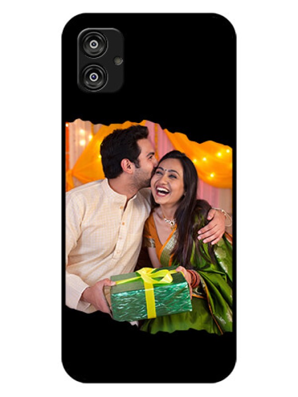 Custom Galaxy F04 Custom Glass Phone Case - Tear-off Design