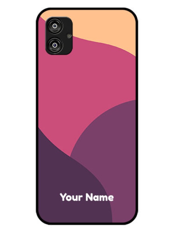 Custom Galaxy F04 Custom Glass Phone Case - Mixed Multi-colour abstract art Design